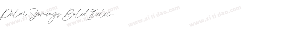 PalmSprings Bold Italic字体转换